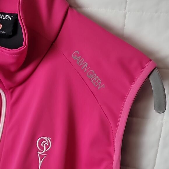 Galvin Green Vest Womens Large Pink Full Zip Golf Performance Lightweight D0001 - Picture 3 of 7
